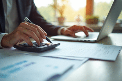 Main organisant des papiers pour remboursement